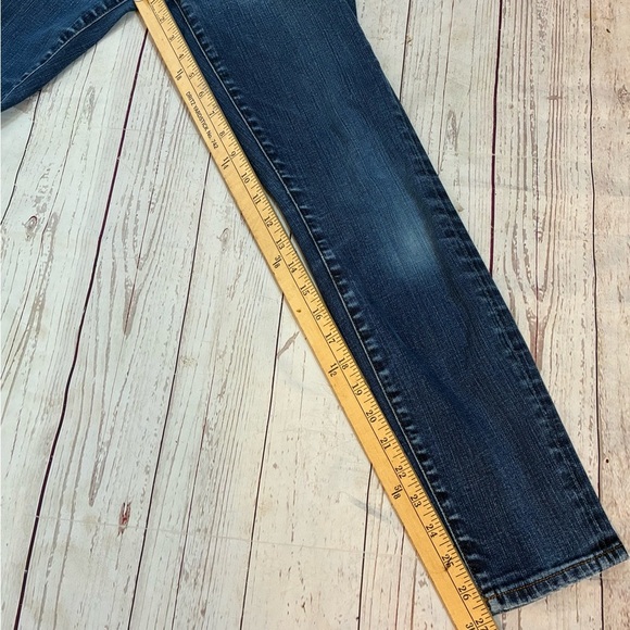 J. Crew 26 Toothpick Blue Straight Leg Cropped Jeans Classic Indigo Wash - Picture 5 of 15